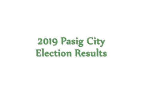 2019 pasig election results